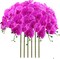 32 Inch Artificial Phalaenopsis Flowers 6 Pcs Artificial Orchid Flowers Stem Plants for Home Décor (Purple)